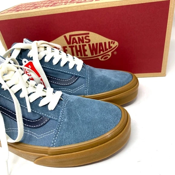 VANS Old Skool Vintage Gum Casual Shoes For Women Canvas Suede Blue VN0A5KRSRV2 - Picture 8 of 11